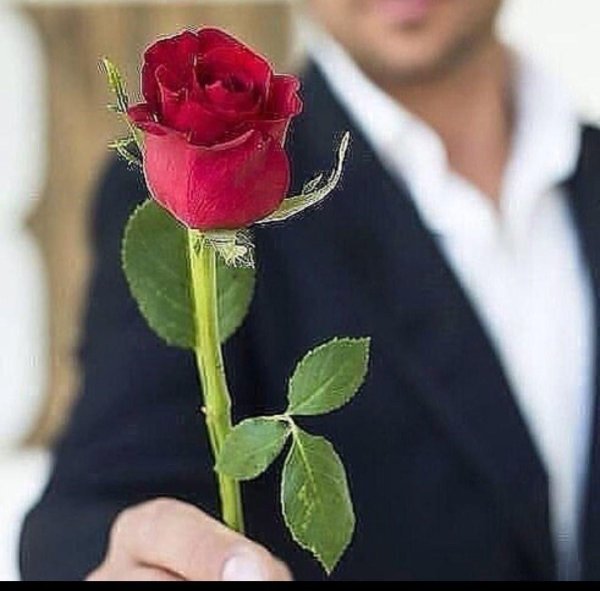 цветы в руках мужчины