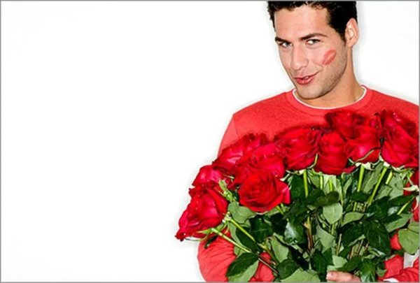 мужики с цветами