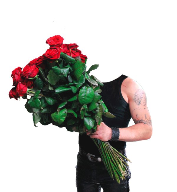 мужики с цветами