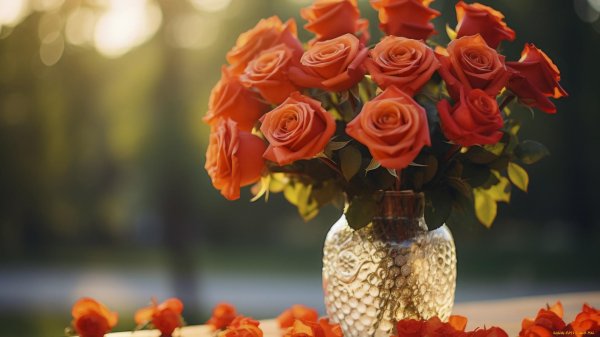 оранжевые розы