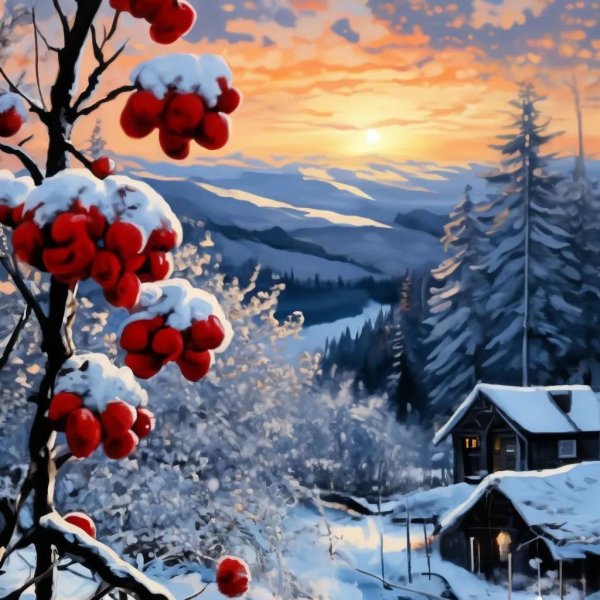 Рябина зимой