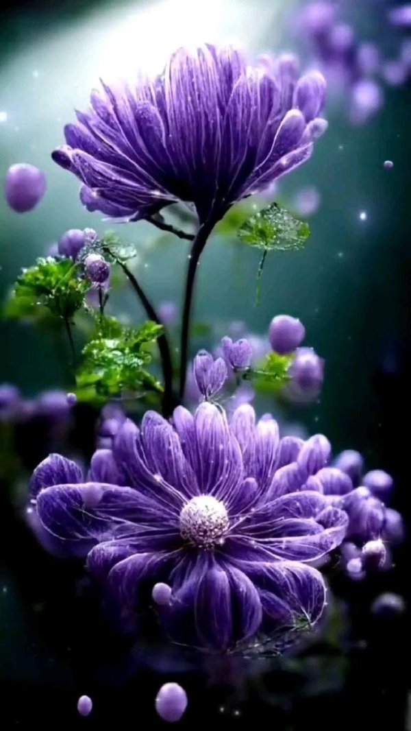 фиолетовые цветки