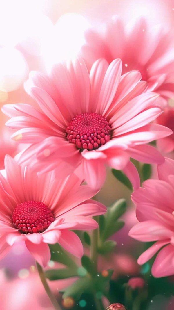 розовая гербера