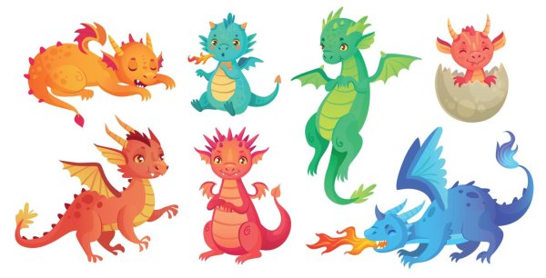 Дракон мультяшные