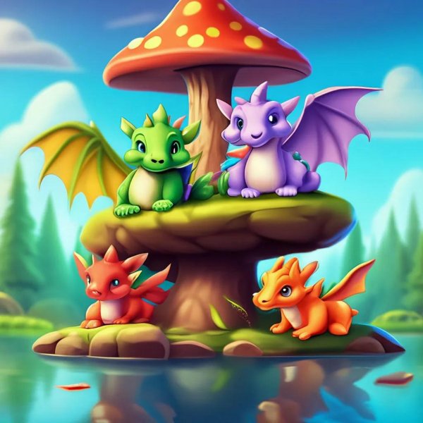 Дракон мультяшные