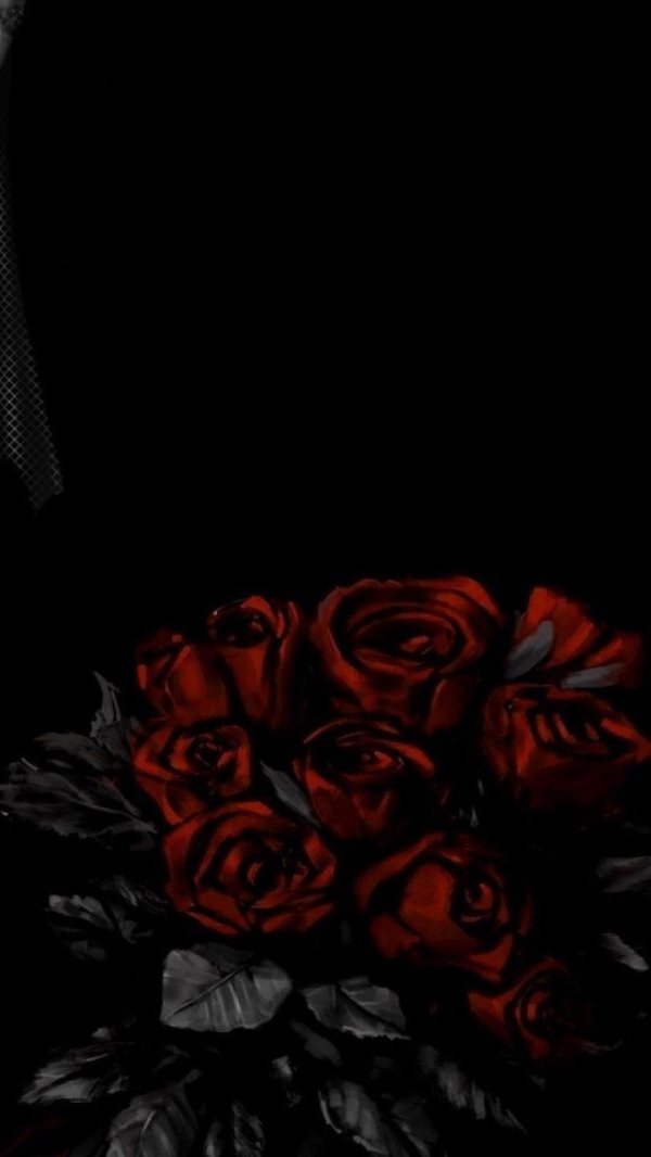 фон с красными розами