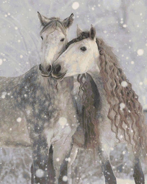 Лошади зимой