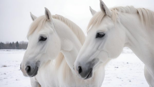 Лошади зимой