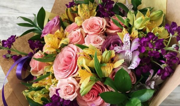 современные букеты