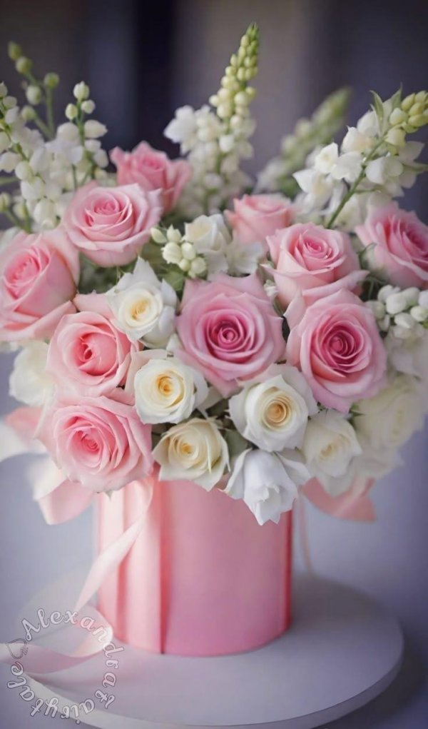 цветы в коробке