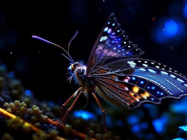 Бабочки яркие