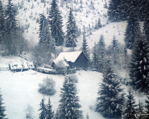 На рабочий стол зима