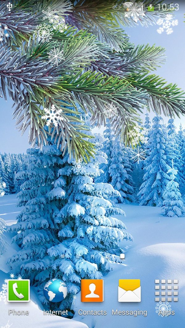 На рабочий стол телефона зима