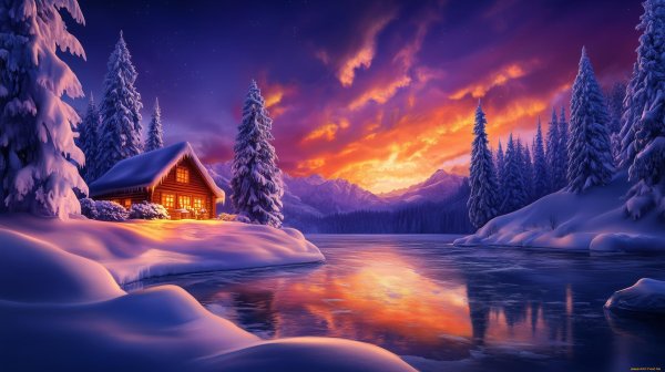 На рабочий стол зима на весь экран