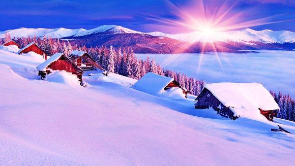 На рабочий стол зима на весь экран