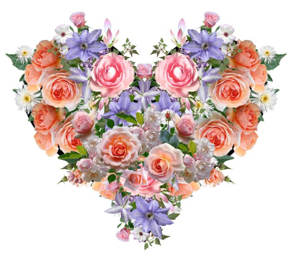 цветочное сердце