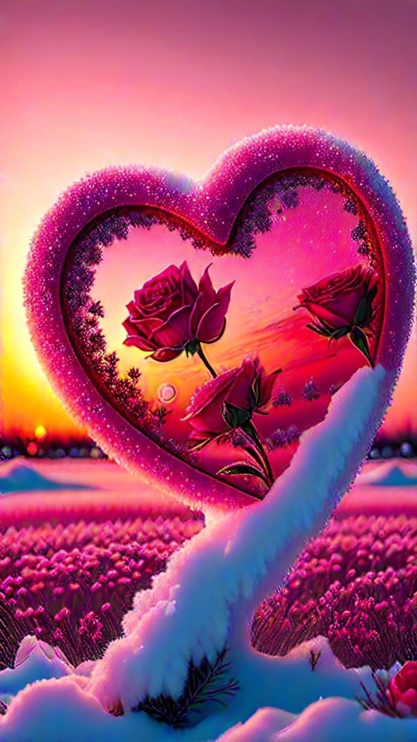 сердца розовые