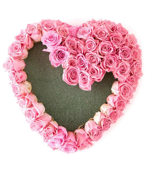 сердечки из цветов