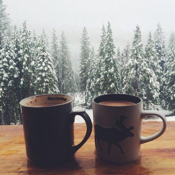 Кофе утро зима