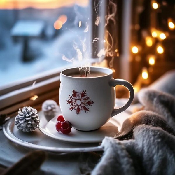 Кофе утро зима