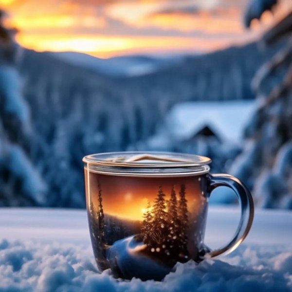 Кофе утро зима