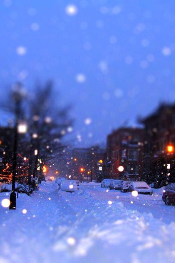 Ночь зима с надписями