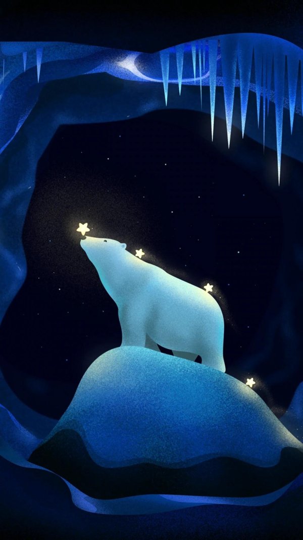 Ночь зима с надписями