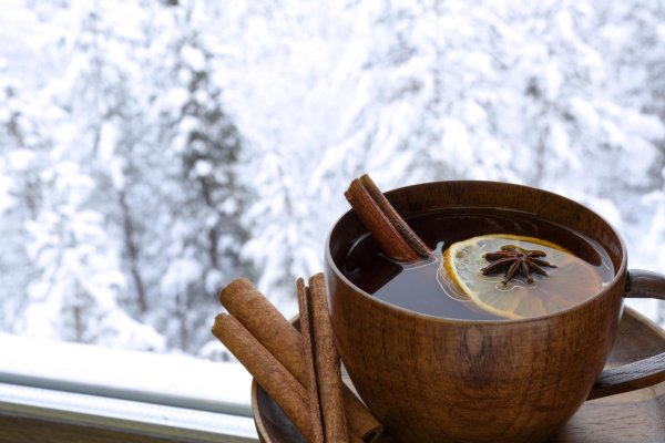 Чашка чая зима