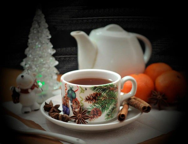 Чашка чая зима