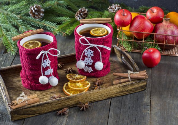 Чашка чая зима