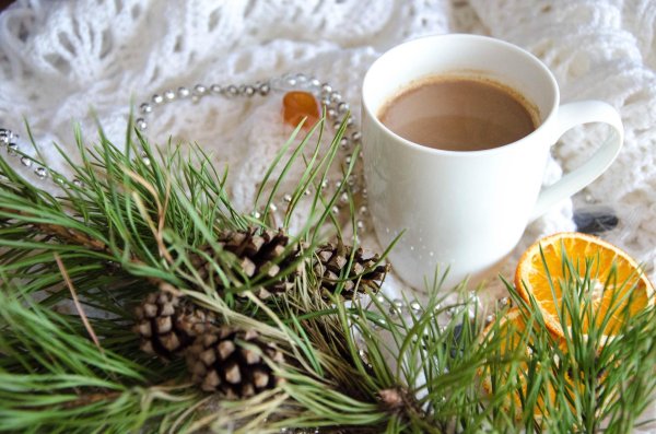 Чашка чая зима