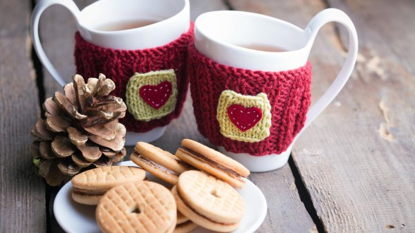 Чашка чая зима