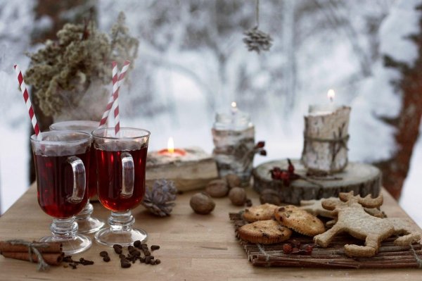 Чашка чая зима