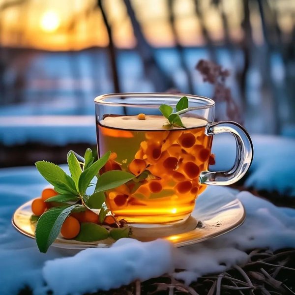 Чашка чая зима