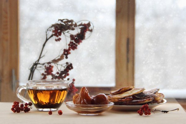 Чашка чая зима