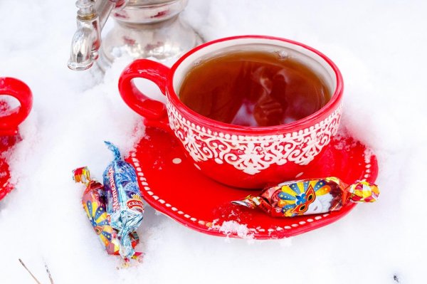 Чашка чая зима