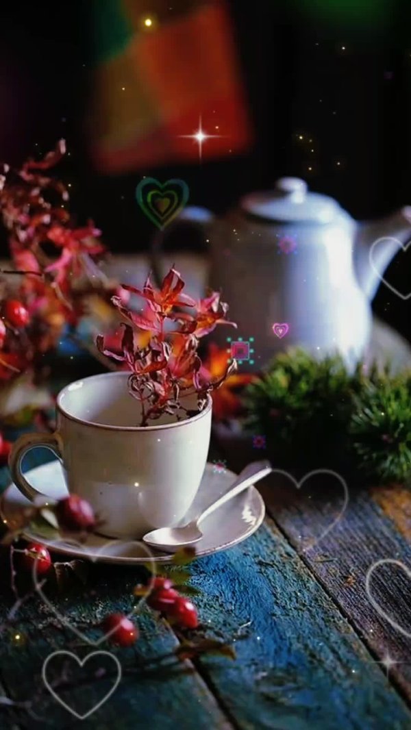 Чашка чая зима