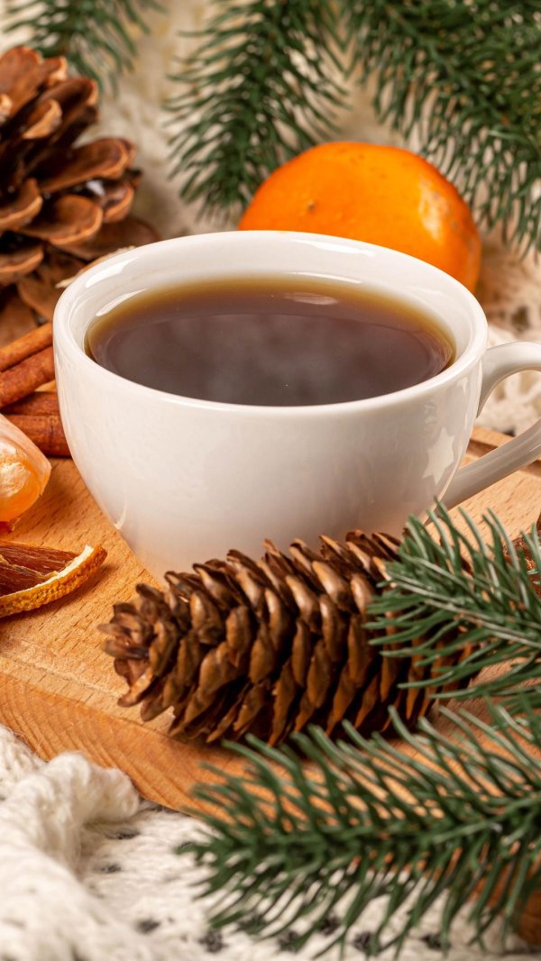 Чашка чая зима