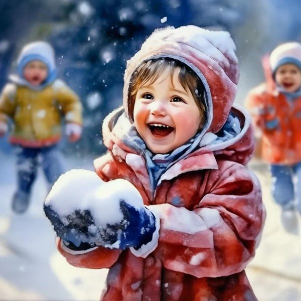 Зима и дети