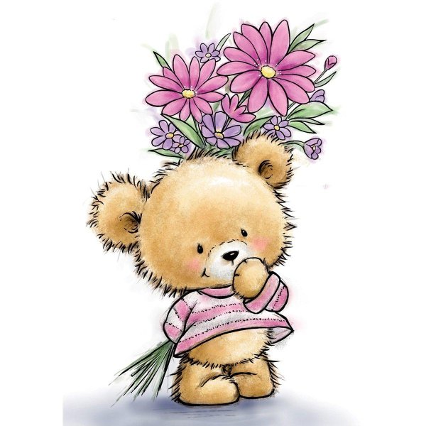 открытка с мишкой