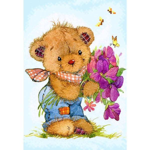 открытка с мишкой