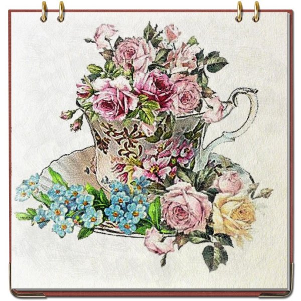 винтажные чашки с цветами