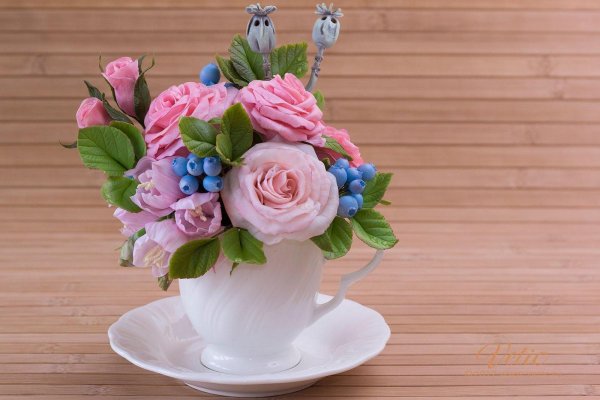 букет в кружке