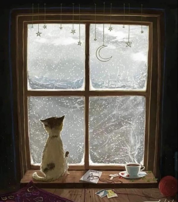 Зима за окном