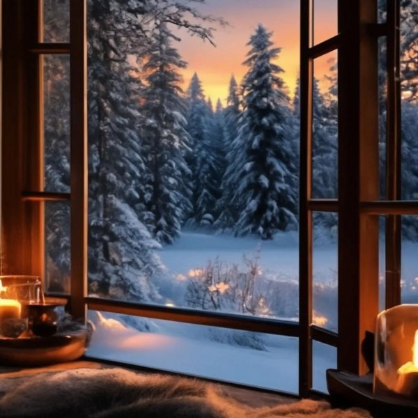 Зима за окном