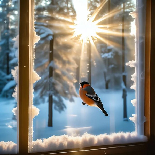 Зима за окном