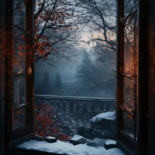 Зима за окном