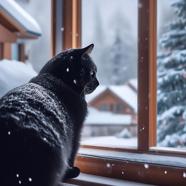 Зима за окном