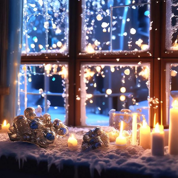 Зима за окном