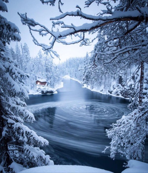 Зимний пейзаж зима снег